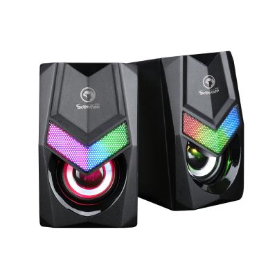 China No Marvo 2.0 Desktop Gaming Speaker RGB Light Speaker for sale