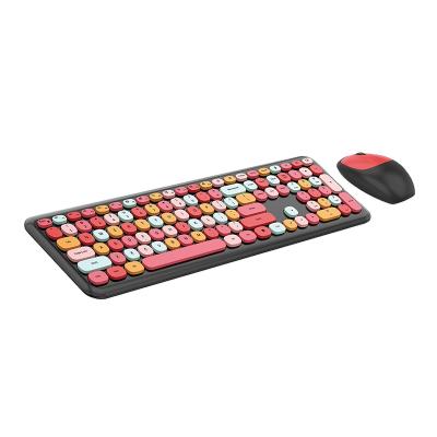 China Twor in a combo set 2 of the latest suit 2021 wireless keyboard mouse in 1 combo standard keyboard mouse mix color for sale