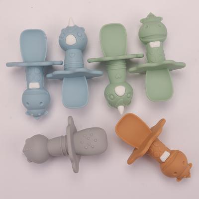 China BPA Free No MOQ Bpa Free environmental protection factory direct supply baby silicone spoon for sale