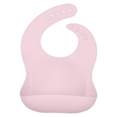 China BPA Free Manufacturer Adjustable Fit Waterproof Unisex Soft Food Grade Baby Silicone Bibs with Pocket for sale