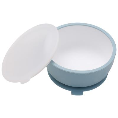 China BPA Free Factory direct sales Microwave Natural non-toxic harmless safe Silicone baby kid bowl lid set for sale