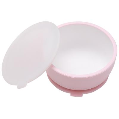 China BPA Free Hot on Sale Wholesale New Design BPA Free Food Grade Silicone Children Kids Feeding Bowl Baby Silicone Bowl With Lid for sale