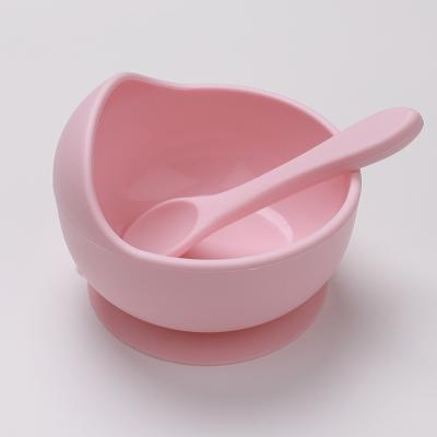 China BPA Free 2023 New Design Customize color New Design OEM Food Grade Non Toxic Baby Feeding Bowl Silicone Baby Suction Bowl for sale