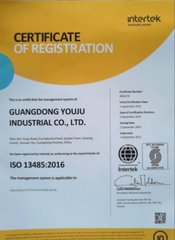 ISO13485 - Guangdong Youju Industrial Co., Ltd.