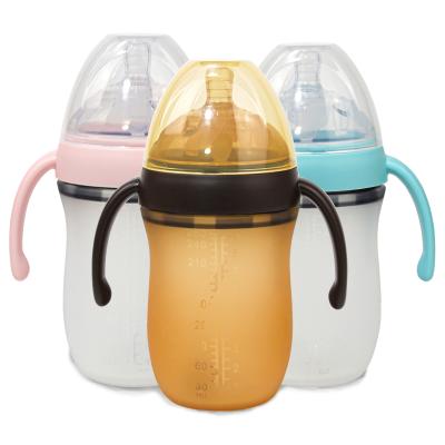 China High Quality Silicone BPA Feeding Bottle BPA Free Food Grade Baby Breastmilk Free Bottle Manufacturer Custom for sale