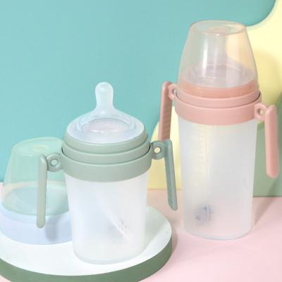 China BPA Free BPA Free Customize Self Wide Neck Anti Colic Newborn Baby Silicone Factory Babies Feeding Bottle for sale