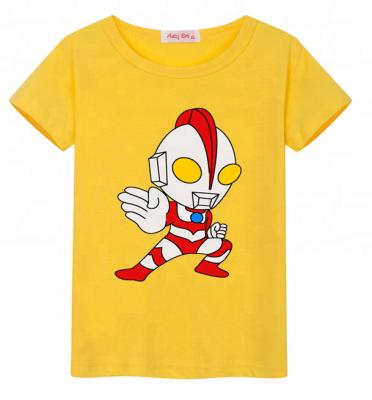 China Wholesale China anti-pilling cotton children's clothing bulk fancy cartoon printing T-shirt for sale