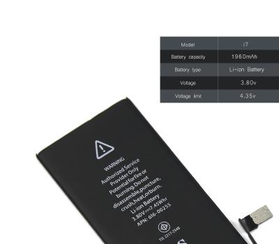 China High Quality TFT Mobile Phone Battery Replacement For iPhone 7 Battery Li-ion 1960mAh Spare Internal Battery for sale