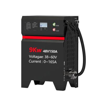 China Standard Battery Forklift 48V 150A 9Kw Lithium Battery Charger LifePo4 Battery Pack Smart EV Car Charger 24V 48V 80v 120V AGV RGV DC Charger for sale