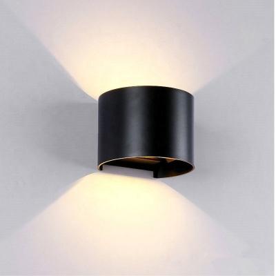 China India modern wholesale gray black office low cost aluminum glass exterior ip65 cob led wall light for sale