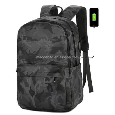 China With USB Camouflage Laptop Backpack 15.6 Inch Business Man Travel Outdoor Leisure Bag For Men for sale