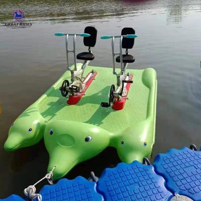 China Well Water Park Renting Business 2 Seats Whale Water Pedal Bike Model Boats For Water And Sea for sale