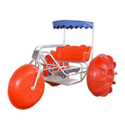 China Factory direct sale water park manufacturer cheap price 3 wheels water tricycle bike pedal plastic boat for sea for sale