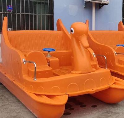 China Water Park Children Water Bike Pedal Boat Water Kids Paddle Boat PE Swan Pedal Boat For Sea for sale