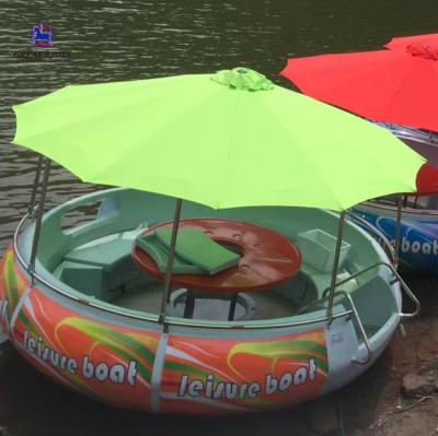 China FRP Electric Motor BBQ Donuts Party Boat 6 Seats 12 Seats Plastic Leisure Craft for sale