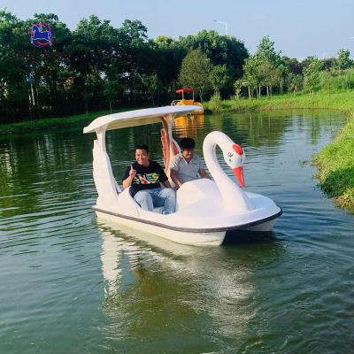 China New Design Water Park Water Entertainment Equipment Family 4 Seats Swan Water Used Pedal Boat For Sale for sale