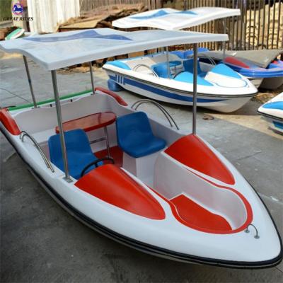 China Fun Good Quality Water Fiberglass Paddle Boat Electric Motor Boat For Sale for sale