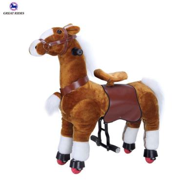 China Cheap Entertainment Price Kids Toy Horse Tricks Plush Walking Riding Horse For Sale for sale