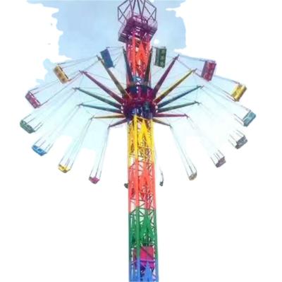 China Big Promotion FRP+steel Adults Amusement Equipment 32m Freefall Rotary Flight Ride Towers For Sale for sale