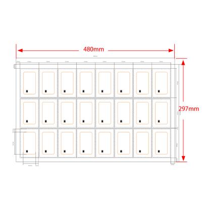 China Waterproof/Waterproof Plus X 4K 7NUID Chip 3*8 Layout 13.56Mhz PVC Sheet RFID Card Inlay For Production for sale