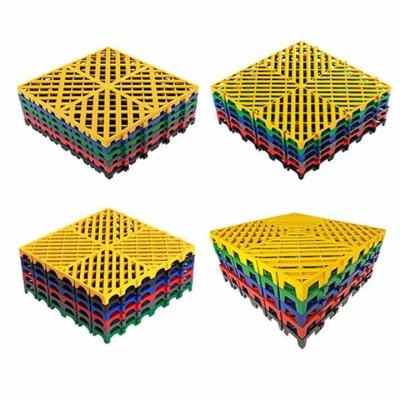 China Beauty 4S Industrial Shop Car Grill Mat Car Wash Floor Drain Grid Plastic Splicing Square Mat for sale