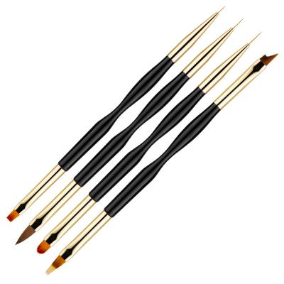 China 4pcs Nail Art Drawing Brushes, Professional Double Ended Nail NAIL FOCSTAR Acrylic Drawing Brush (BTB039) for sale