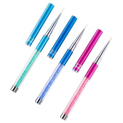 China Focstar Acrylic Nail Beauty Salon Accessories High Quality High Quality Decor Nail Art Liner Striping Pen Brush With Cap (BTB043) for sale