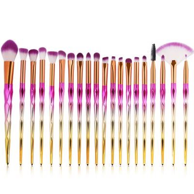 China Angular Blush FOCSTAR Luxury 20pcs Eyeshadow Premium Synthetic Base Blush Concealer Brush Liquid Makeup Brush Kit (BTF018) for sale