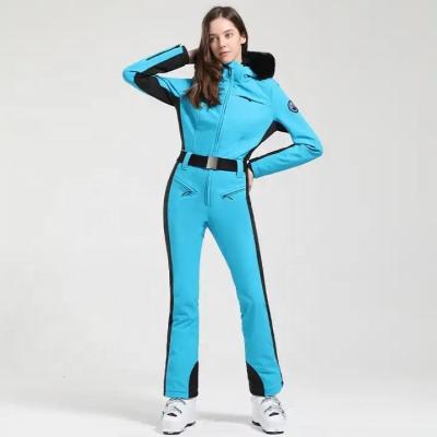 China Breathable Sports Winter Jacket, Custom Women's Clothing, Custom Women's One-Piece Ski Suit Female Double Board Thickened Warm Windp for sale