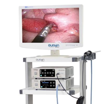 China 19 inch screen OM-822A medical trolley endoscope camera LED ENT light source for sale