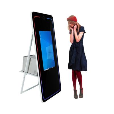 China 2022 SDK Magic Selfie Photo Booth Mirror Photo Booth Machine Led Frame Mirror Photo Booth Machine with Printer and Camera for sale