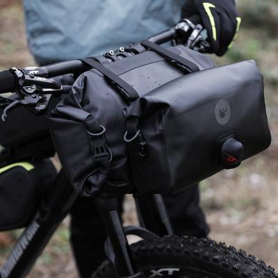 China Rhinowalk Unique and Durable 12 Liter Gravel Bike Handlebar Roll Bag for Bikepackers Bicycle Handlebar Pack Luggage for MTB Trips for sale