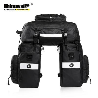 China Large Capacity Rhinowalk Private Label 3 In 1 Motorcycle Pannier Bag 65L Motorcycle Burke Side Tail Rear Seat Waterproof Adventure Bag for sale