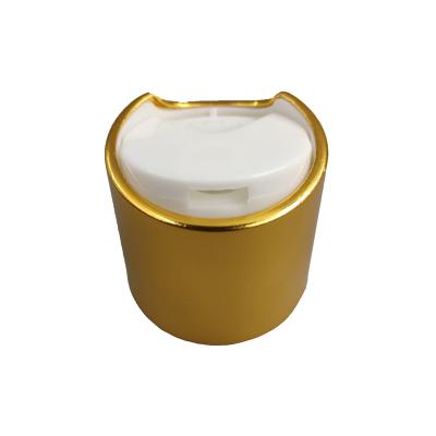 China Non Reverse 24/410 Gold Aluminum Plastic Disc Press Cap Top Cap for sale