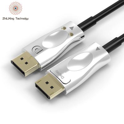 China Car 8k 60hz 4k 144hz Active DP 1.4 Fiber Optic Cable Display Port to Displayport Male to Male DP Cable to DP AOC for sale