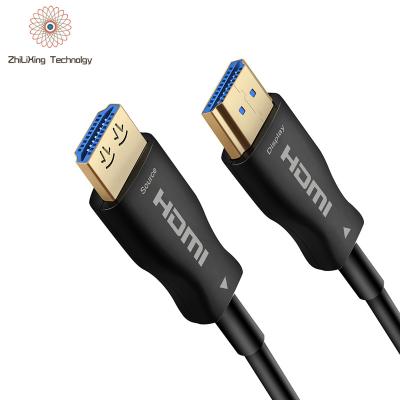 China Car Fiber 8K HDMI Cable 100M/330ft OM3 Kevlar Extension HDMI 2.1 Cable Support 48Gbps 8K@60HZ 4K@120HZ AOC 50ft 66ft 98ft for sale