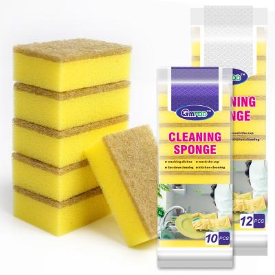 China More Effective Strong Friction Double Sided Fiber Sisal Sponge Kitchen Sisal Sponge Cleaning Strong Rubbing Stubborn Stains for sale