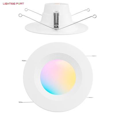 China Remote Control Smart Retrofit LED Recessed Lighting 6 Inch LED Downlights LED Box Lights Color Change, Voice Control via Alexa Dimmable for sale