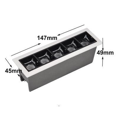 China Modern ETL Mini Recessed Laser Bevel Aluminum Led Light Fixture Micro Linear LED Architectural Building Light for sale