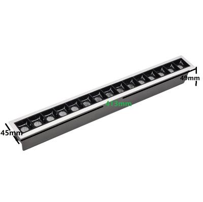 China Embeded Shenzhen Lighting Factory Slim Linear Led Light Recessed Led Linear Light With Balance ETL Certification for sale