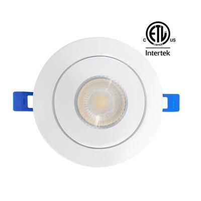 China New residential LED snaptrim floating gimbal recessed downlight 4 inch with juction box IC rated ETL certification C rated and air tight for sale