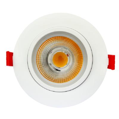 China Embeded ETL Shenzhen COB Recessed Led Gimbal Downlight Low Profile Reflective Die Casting Small Back Dimmable Downlight Covers for sale