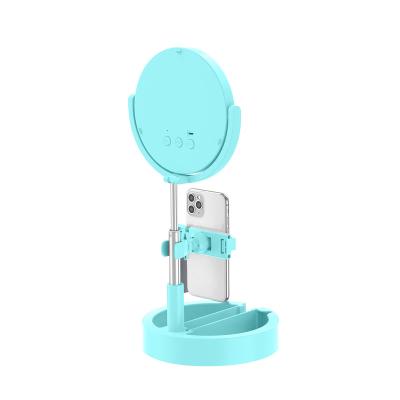 China Indoor for online trade show dial mirror light phone holder led ring light tik tok amazon hotsell beauty light for sale