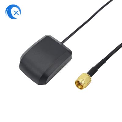 China 1575.42MHz 27dBi Antenna GPS con dos amplificaciones DVD de coche Navegación GPS Antenna activa 3m metros SMA Conector masculino en venta