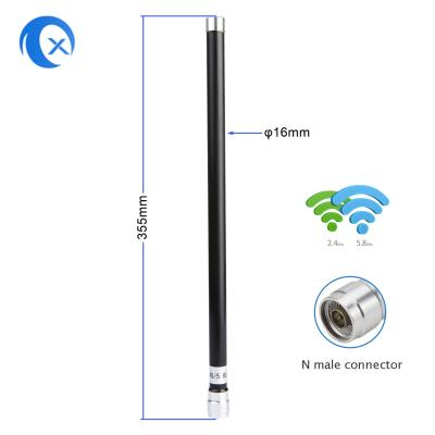 China Dual Band 7dBi Omnidirectional Fiberglass Base Station Antenna for sale