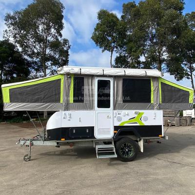 China High Intensity Cheap Vintage Off Road Travel Caravan Camper Trailer Van Large Top Up Tent Camping From China for sale