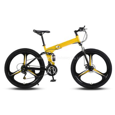 China Factory Good Quality Popular Bicycle 24/26 Inch 21 Speed ​​Steel Frame High Carbon Damping Folding Mountain Bike for sale