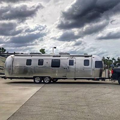 China High Intensity Luxury Aluminum Mobile Trailer Large RV Camper Airstream Caravan Large Motorhome Travel Camping Trailer for sale