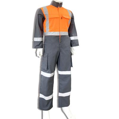 China Wholesale Breathable Construction Uniform Reflective Tape Custom Workwear Coveralls Pockets for sale