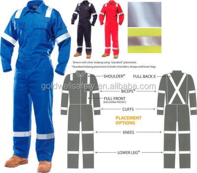 China Goldwell Flame Retardant/Breathable/Windproof 100% Oilfield Cotton Industrial Welding Safety Working Flame Retardant Coverall for sale